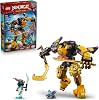LEGO NINJAGO Arins Spinjitzu Battle Robot 71839-7 Years and Above Creative Toy Making Set for Kids Featuring Arin and Ghost Dragonhuman Warrior Minifigures and Dragon Model 213 Pieces