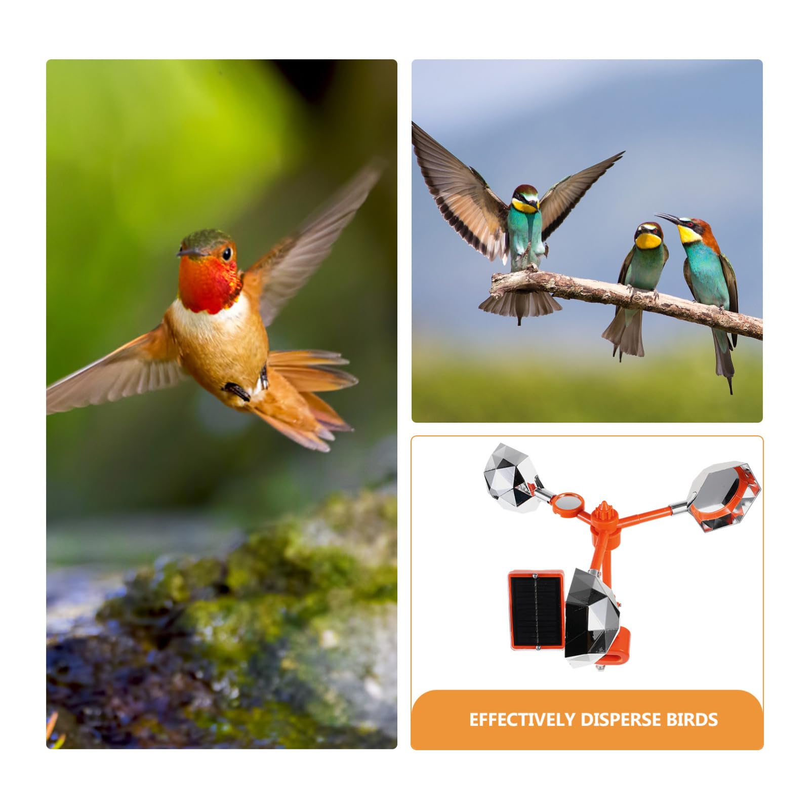 SUPVOX per uccelli riflettente Dispositivo per uccelli con voce deterrente deterrenti corvo spaventapasseri Forniture strumento fornitura giardino plastica