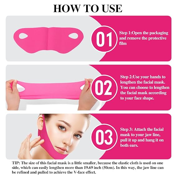 Collagen V line lifting Mask Double Chin Reducer 5PCS Slimming Firming Moisturizing Skincare Face Mask