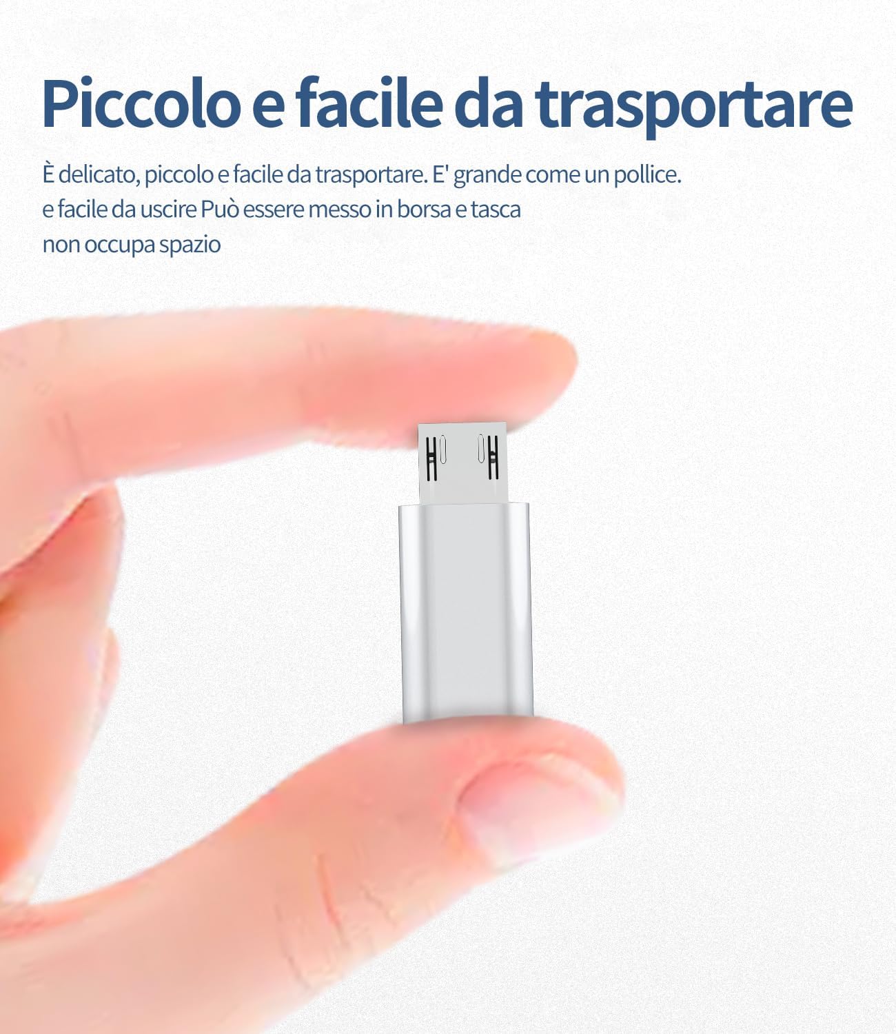Adattatore USB C Micro USB (3 confezioni) cavo tipo C femmina a micro USB maschio compatibile Samsung S7 ricarica dati