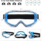 UKNOW Safety Goggles Over Glasses - Anti-Fog Clear Lens - ANSI Z87.1 Certified Eye Protection for Lab Work, Industrial Use