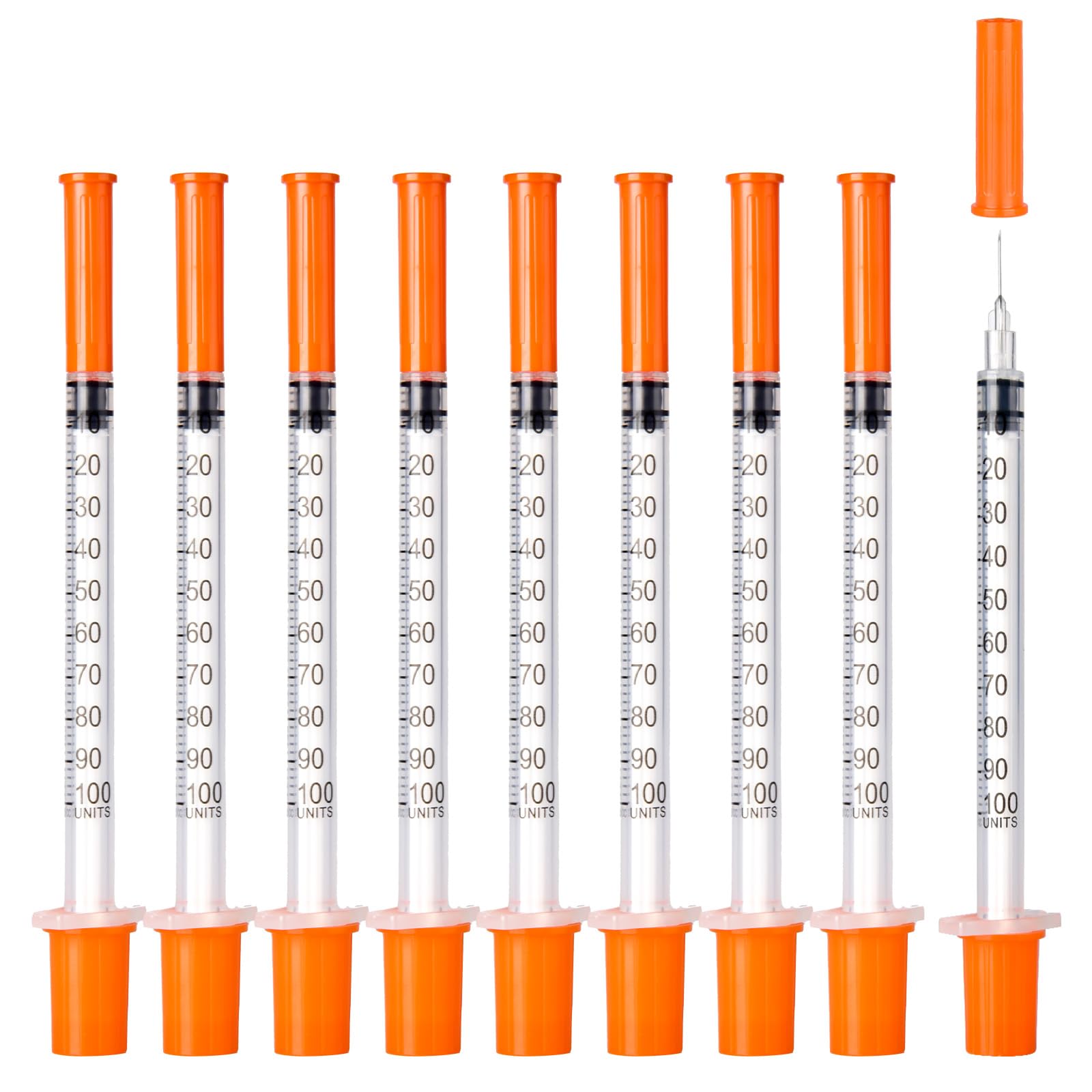 U-100 Syringes, 31G 5/16" (8mm) 1ml/cc Disposable Syringe, 30 PACK — Amazon image 8