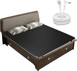 Earth Mat Grounding Pad for Bed, Conductive Carbon Leatherette Mattress Cover Pad to Improve Sleep (54 * 78 inch)