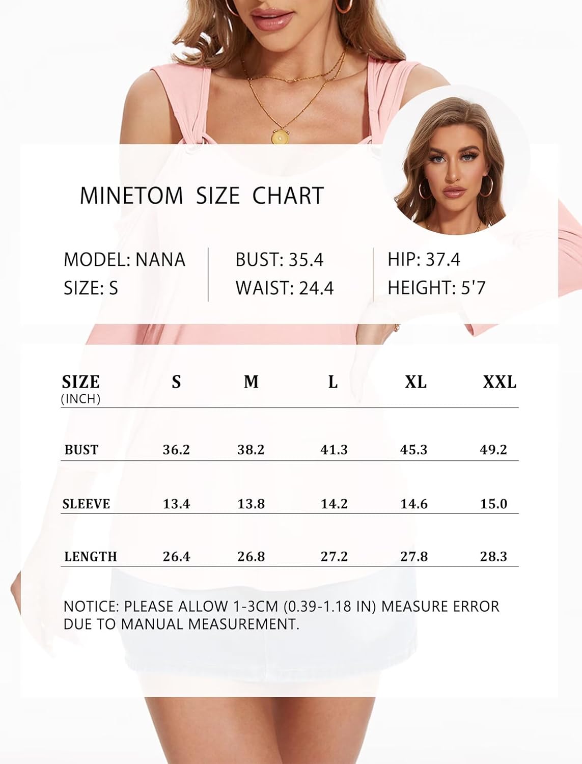 Minetom Women's V Neck 3/4 Sleeve Shirts Cold Shoulder Tops Basic Summer Tees - Image 6