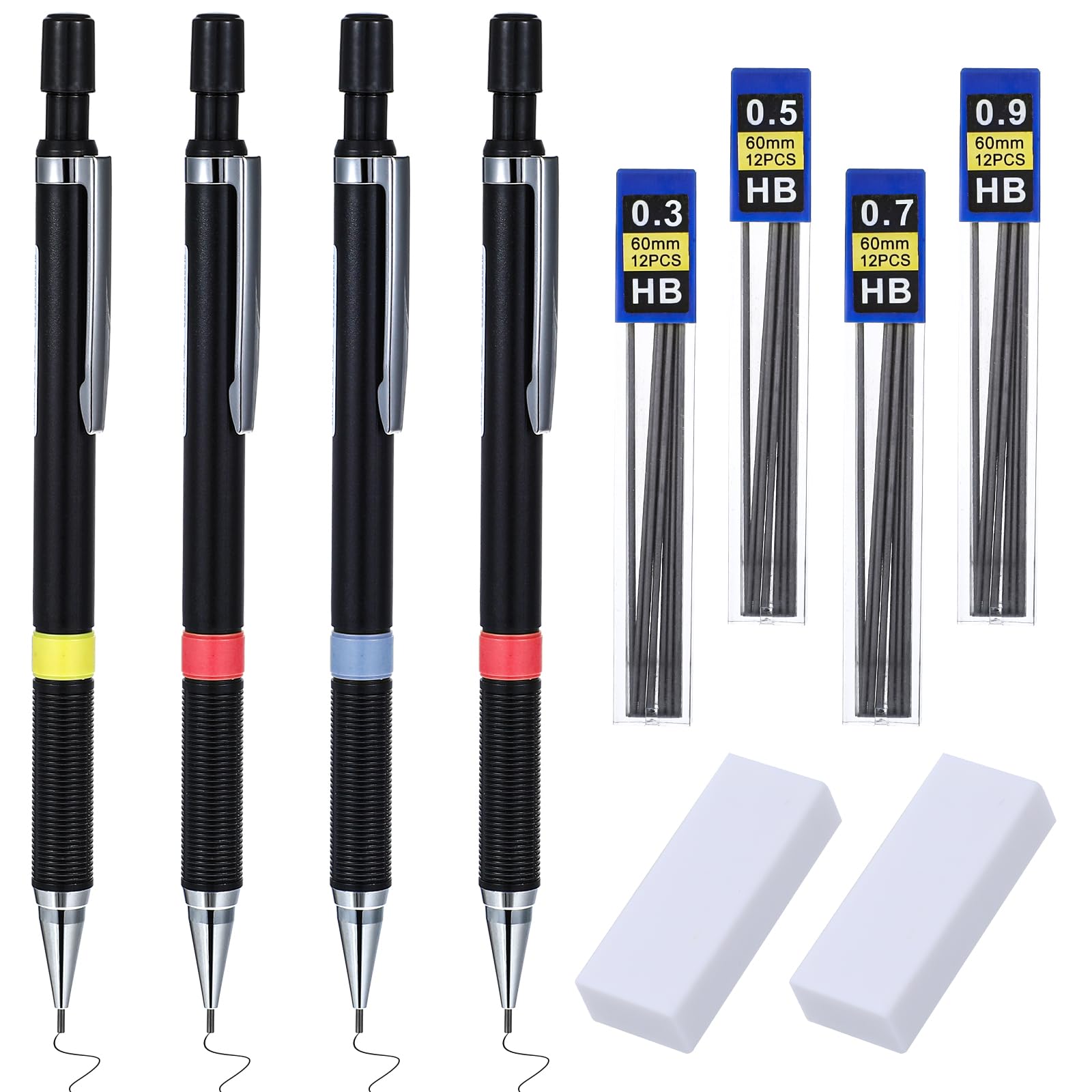 1000pcs Mechanical Pencil Lead 0.5 0.7 0.9mm 2B 60mm Art Drawing