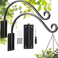 Vista 1 de Soporte resistente para colgar plantas: 2 paquetes de soporte de metal para plantas colgantes de 16 pulgadas, capacidad de peso de 80 libras