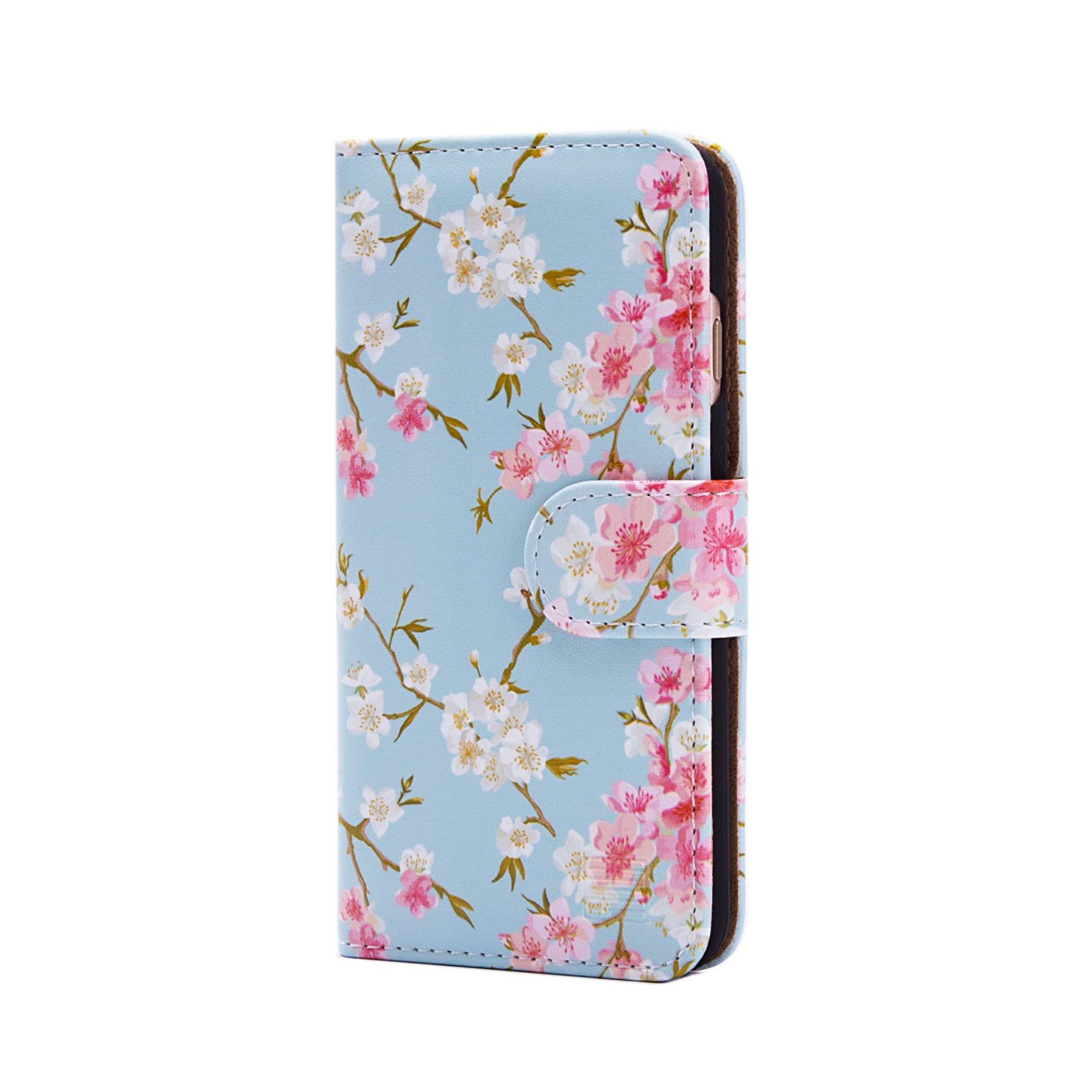 Custodia Portafoglio Con Motivo Floreale Per IPhone 7 Plus / 8 Plus | Pelle Sintetica Con Rilievo Sole | Chiusura Magnetica E Slot Carte