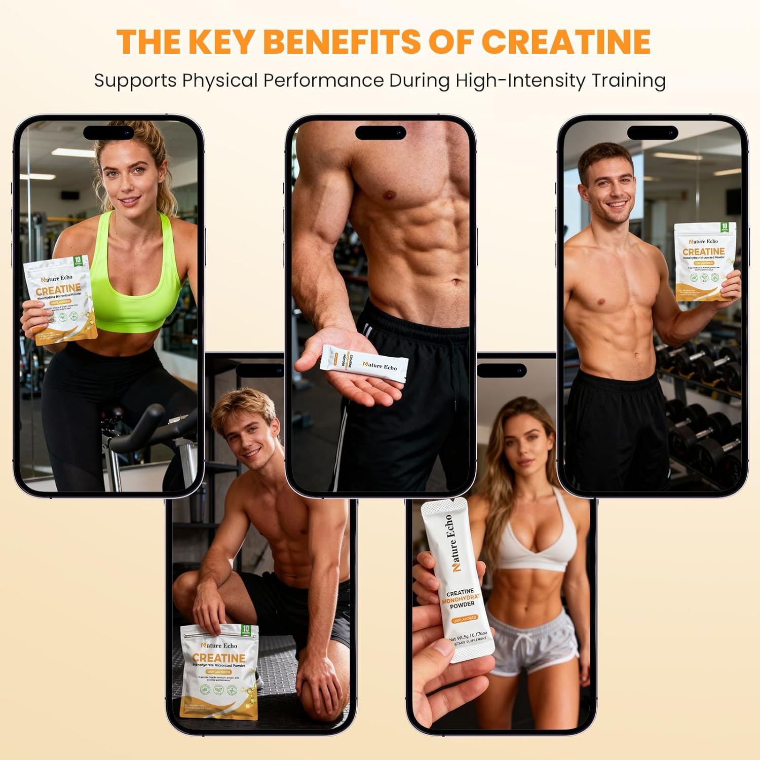 Creatine Monohydrate Micronized Powder - 30 Single-Serve Travel Packs 5g - Clean, Unflavored Creatine for Men & Women to Muscle Growth, Vegan, Gluten-Free, no Sugar
