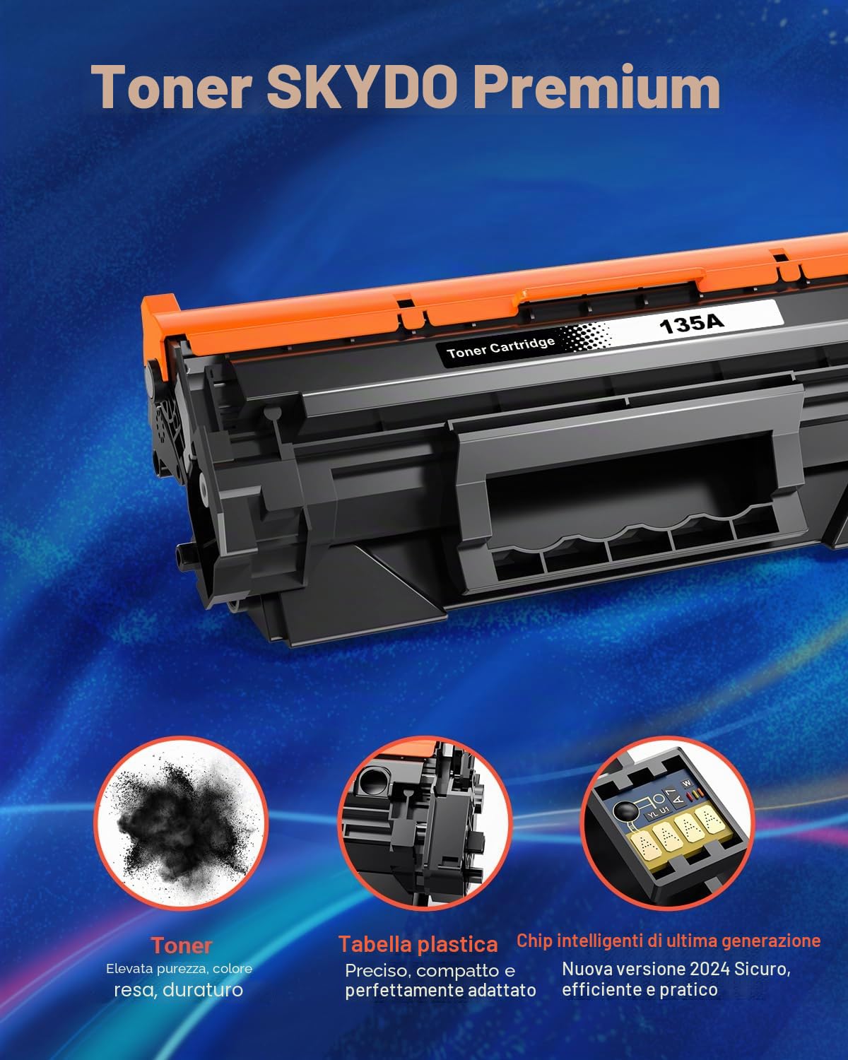 Toner 135A compatibile con toner HP 135X W1350X HP 135A Nero W1350A Cartuccia Toner per Stampanti HP LaserJet M209dw M234dw M234sdn M234sdw (Con chip, 2 Nero)