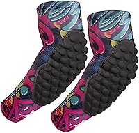 Vista 1 de Topeter Mangas acolchadas para brazos para jóvenes, coderas de compresión, 1 par de mangas de baloncesto