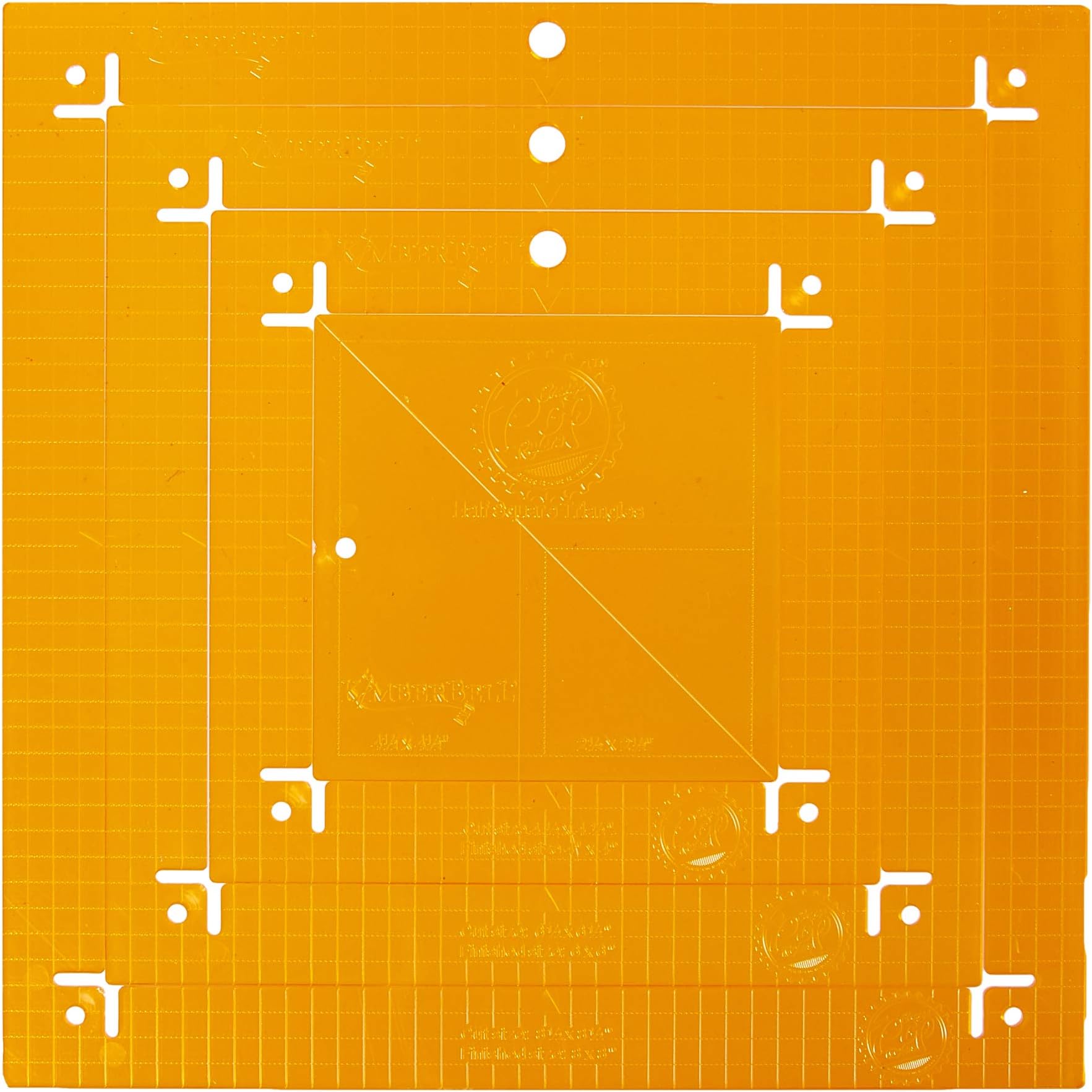 KimberbellKimberBell Orange Pop Ruler Set - Square, Multi