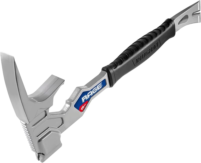 Vaughan Herramienta de demolición multifunción de 15 pulgadas, martillo, extractor de clavos, multiuso, construcción resistente, herramientas manuales de bricolaje - Azul 050042