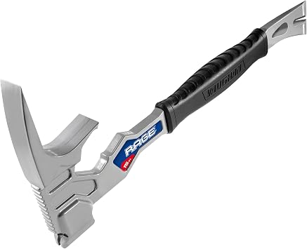 Vaughan 15 Inch Multi-Function Demolition Tool, Hammer, Nail Puller, Multi-Use, Heavy Duty Construction, DIY Hand Tools - Blue 050042