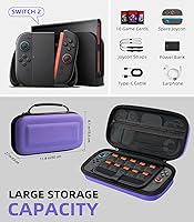 Vista 51 de TiMOVO Carrying Case for Nintendo Switch 2 (2025), Large Capacity Protective Hard Shell Portable Travel Case Pouch for Switch 2, with 10 Game Card