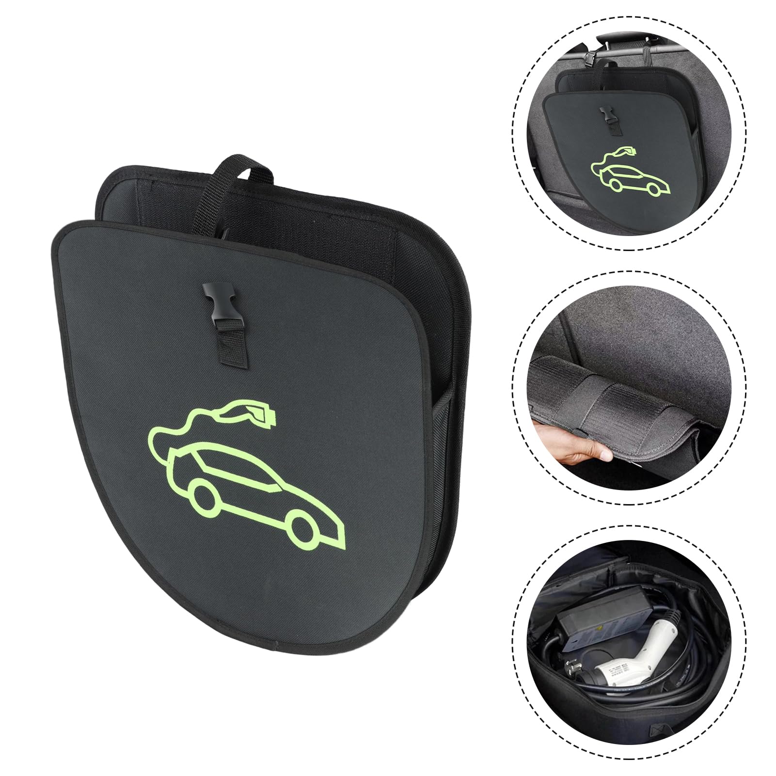 Étui de rangement pour chargeur de voiture électrique, sac de cordon de charge EV, tissu Oxford 600D imperméable, sac de rangement pour ligne de charge de véhicule d'énergie
