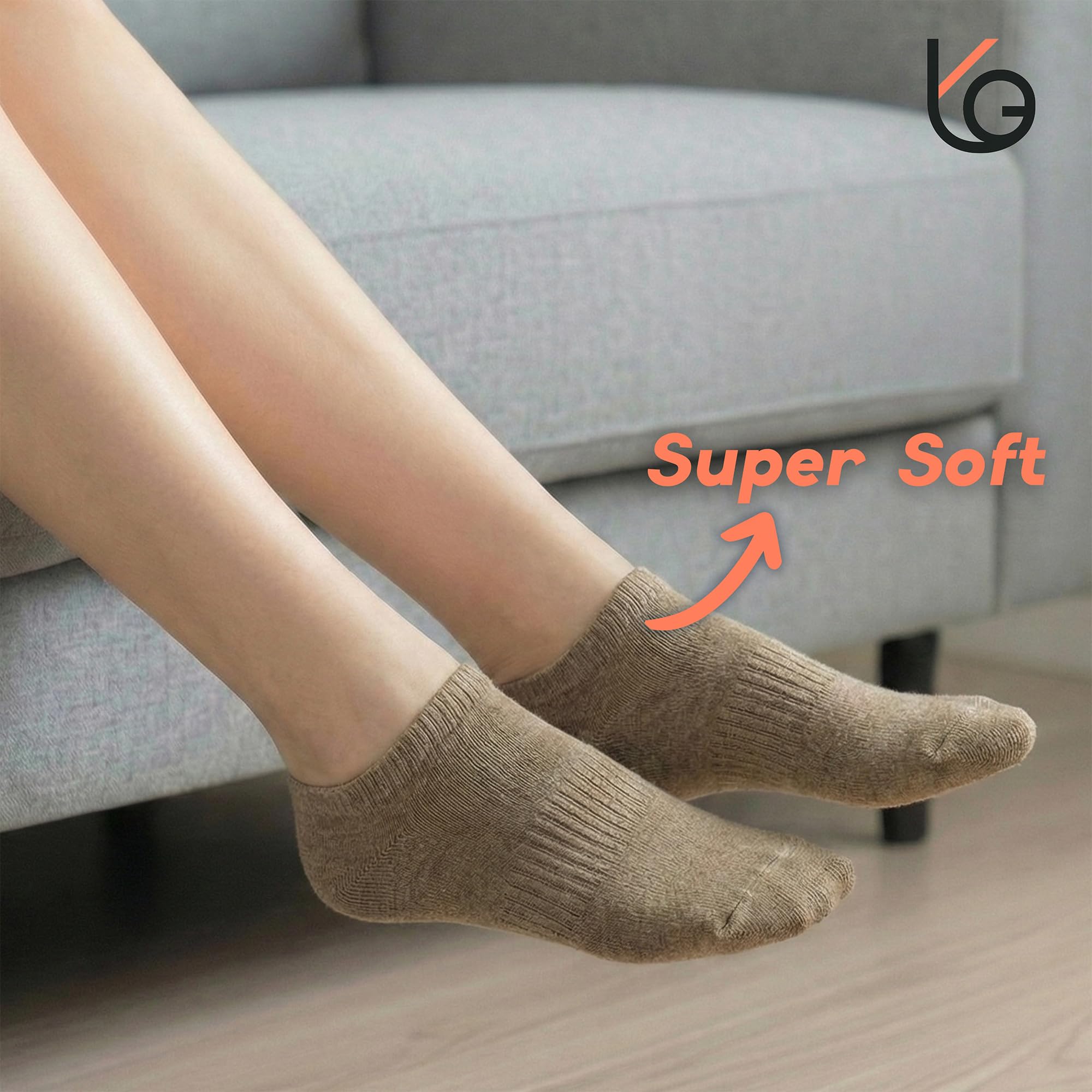6 Paar No Show Socken mit Rutschfester Y-Ferse für Damen und Herren aus Bambus Atmungsaktive Unsichtbare Sneaker Socken für Alltag und Arbeit Schwarz, Weiß und Beige 35-38, 39-42, 43-46