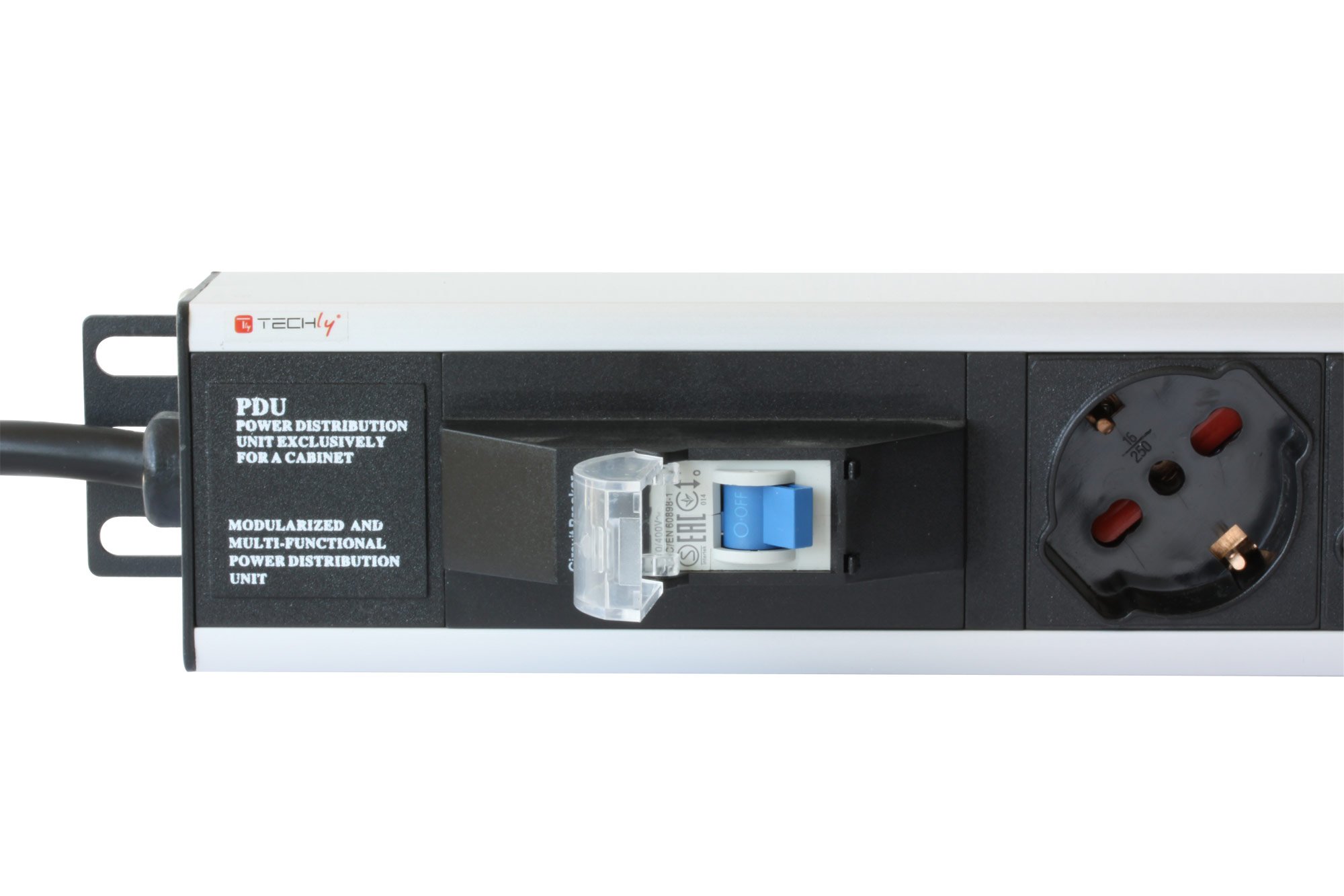 Techly Professional 23165 - Regleta Vertical para Armario de 12 plazas con imán