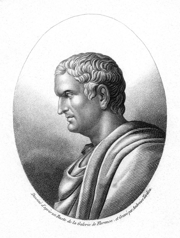 Posterazzi Marcus Antonius/N(83-30 B.C Orator Triumvir And Soldier. Line And Stipple Engraving French C1800 After An Antique Roman Bust. Poster Print by, (18 x 24)