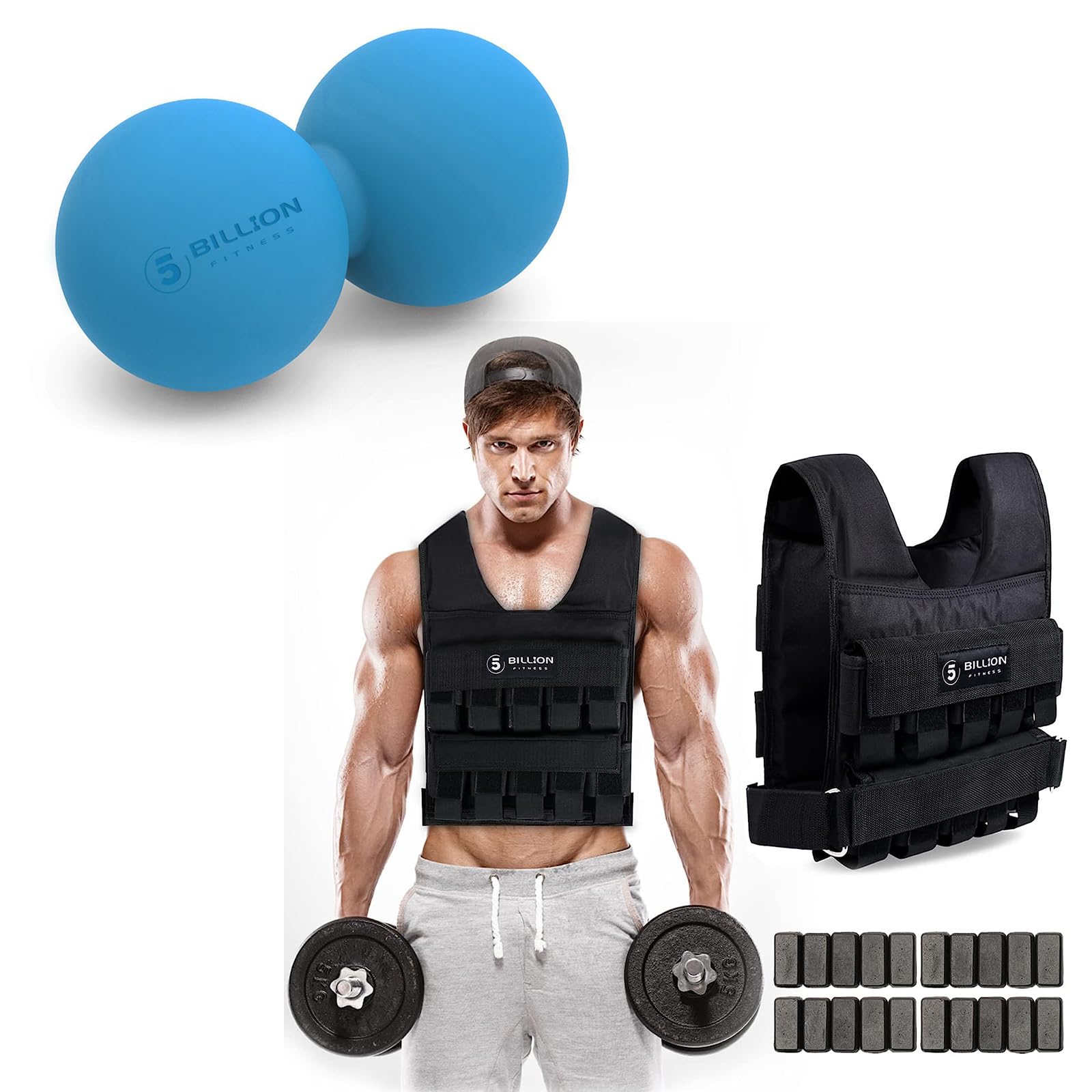 5BILLION Peanut Massage Ball Adjustable Weighted Vest