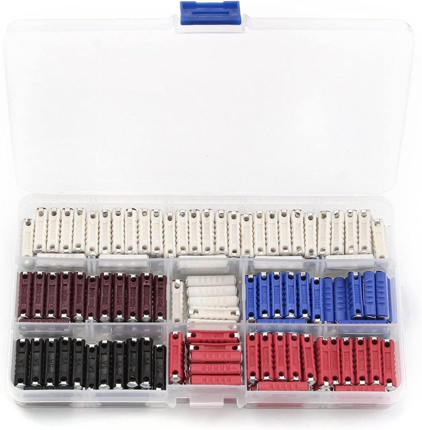 200pcs 5-40amp Dia 6mm European GBC Automotive Fuse Continental Bakelite Car Blade for Vintage Old Style Car (Color : 200pcs)