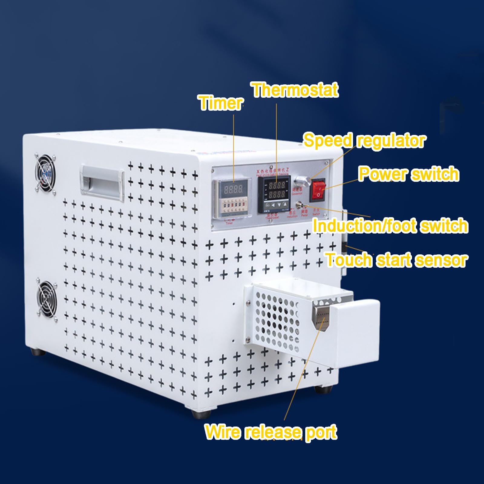 Pistolet na gorące powietrze z rurką termokurczliwą, inteligentna dmuchawa 0-30 mm, wylot typu L, kontrola temperatury 0-450°C, czasowe wyłączanie dla rur termokurczliwych