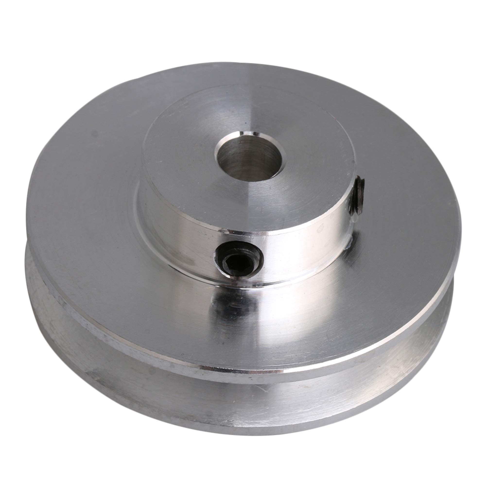 8mm Fixed Bore Single Groove Pulley Wheel Silver Aluminum Alloy 41x16x8mm for Motor Shaft 3-5mm PU Round Belts — Amazon image 10