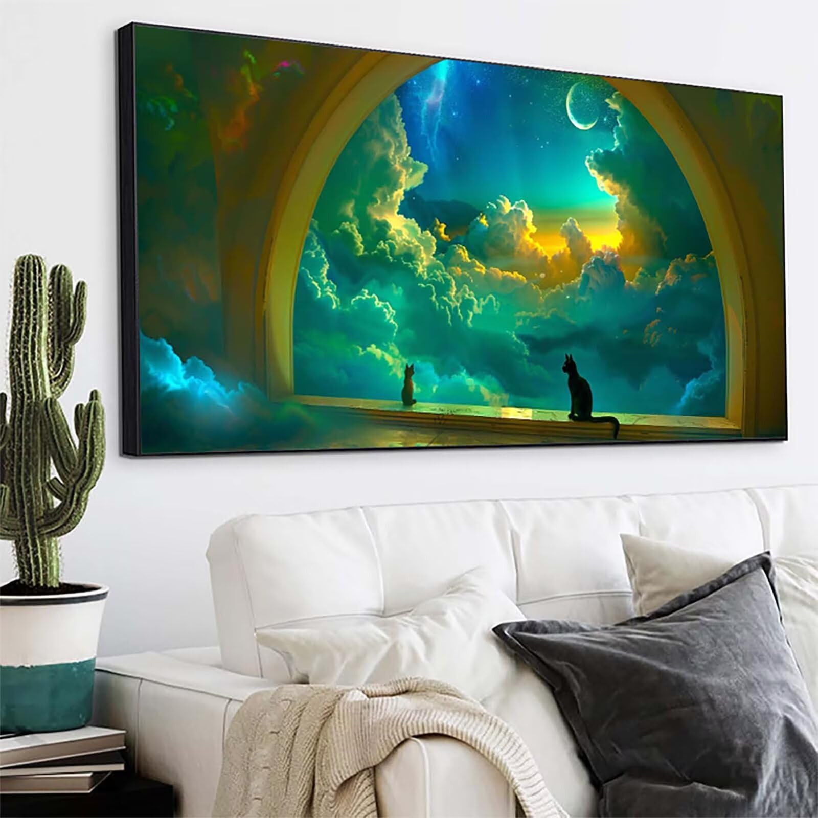 Gatto Diamond Painting Grandi Dimensioni 50x100cm, Diamond Painting 8-4926