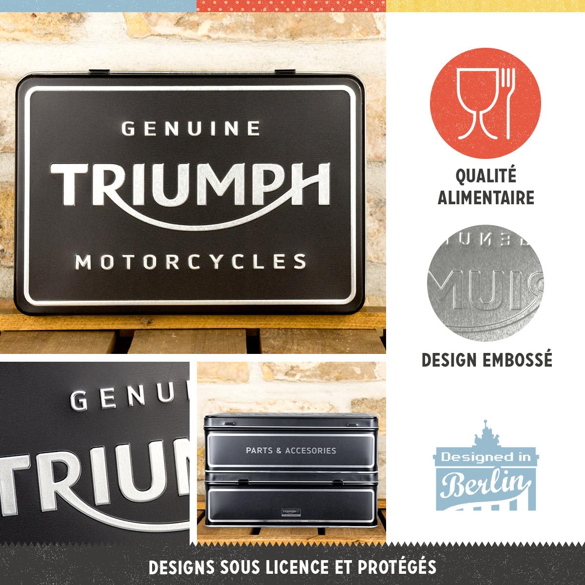 Boîte De Conservation Rétro 2,5L Harley-Davidson - Récipient Métal Vintage Avec Couvercle