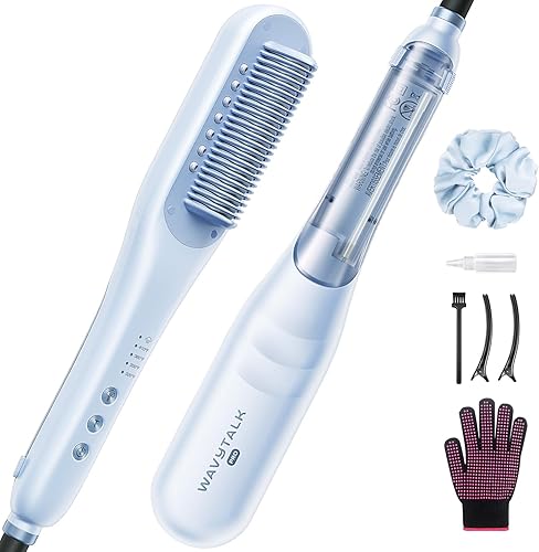 Cepillo alisador de cabello a vapor Wavytalk Pro Cepillo alisador Steamline Pro 3 en 1 El vapor reduce el daño, nutre el cabello y acelera el alisado