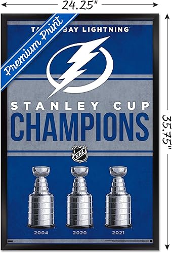 Miniatura 9 de Trends International NHL Tampa Bay Lightning - Póster de pared de Champions 23, 14.72 x 22.37 pulgadas, paquete de póster y montaje prémium