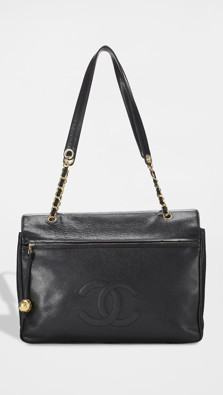 Chanel Women's Pre-Loved Black Caviar Pocket Medium Tote - Image 3