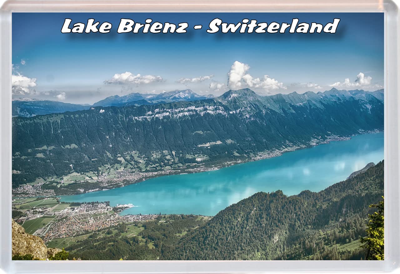 Baked Bean Store Multicolor Lake Brienz - Switzerland - 96 X 67Mm Jumbo Fridge Magnet/Magnets Bbsfhm436