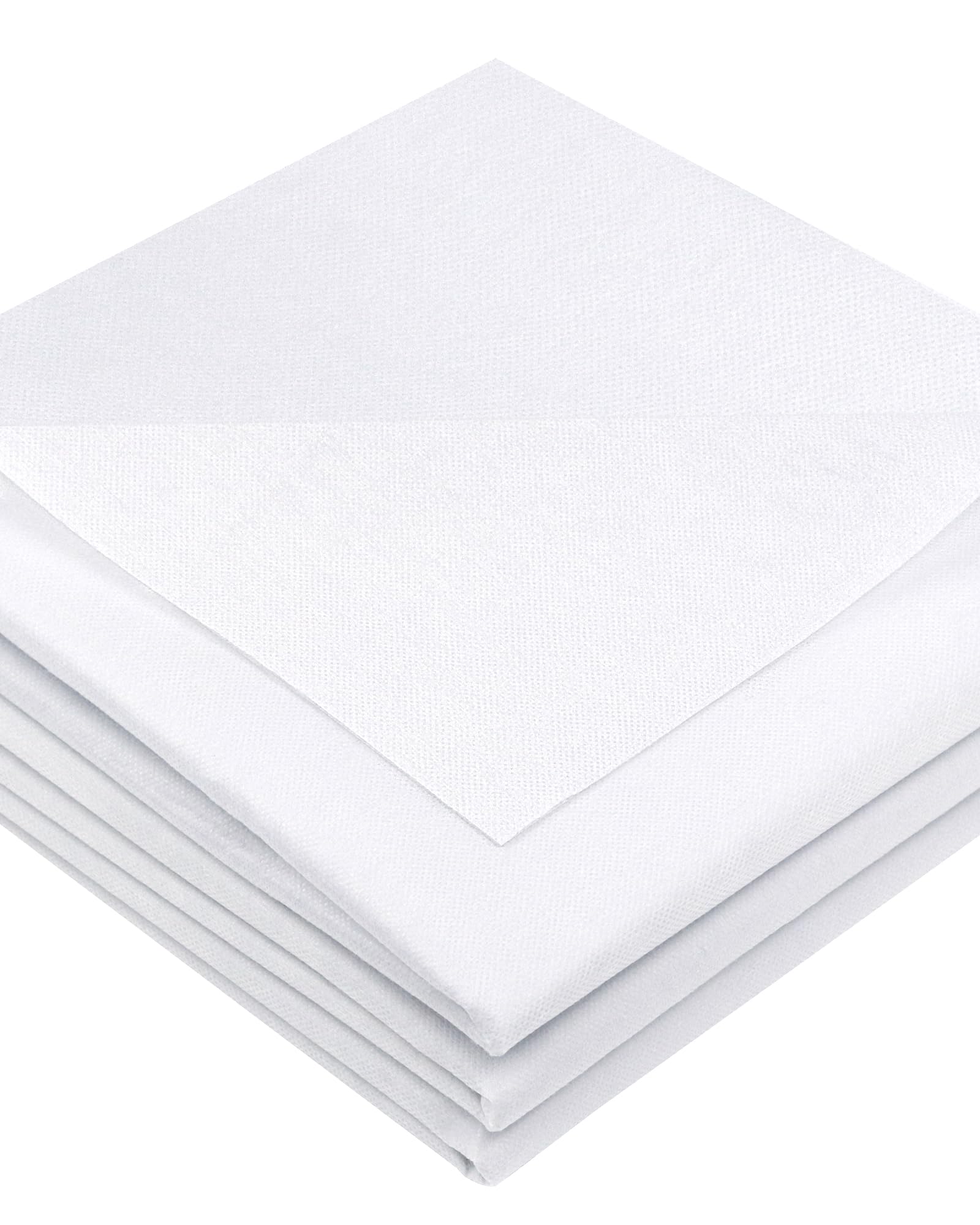 PLANTIONAL White Iron-On Non-Woven Fusible Interfacing: 39 x 72 inch Lightweight Non-Woven Interfacing Iron On Polyester Single-Sided Interfacing for DIY Crafts Supplies