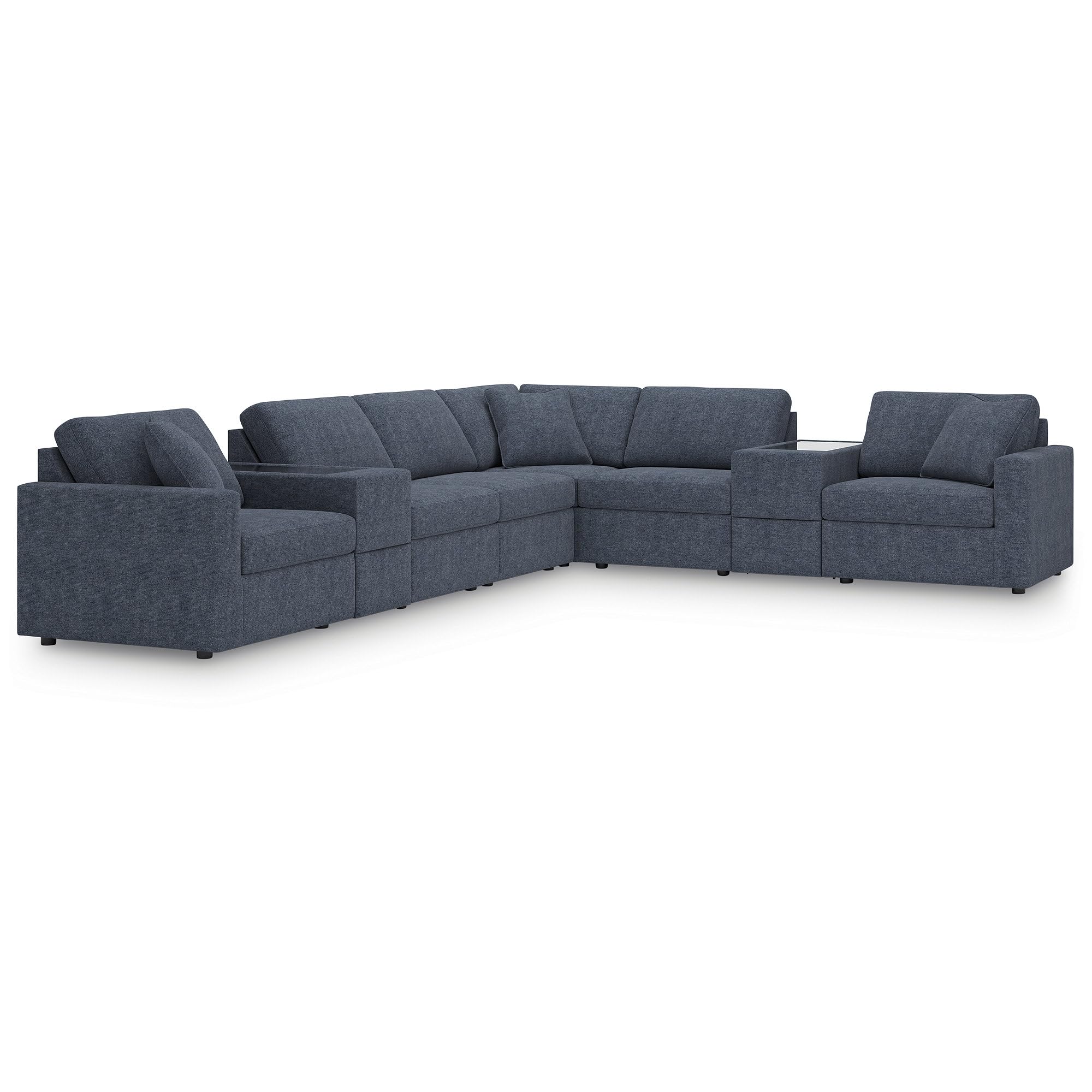 Signature Design by Ashley 8-Piece Modular Sectional Couch, Ink Blue