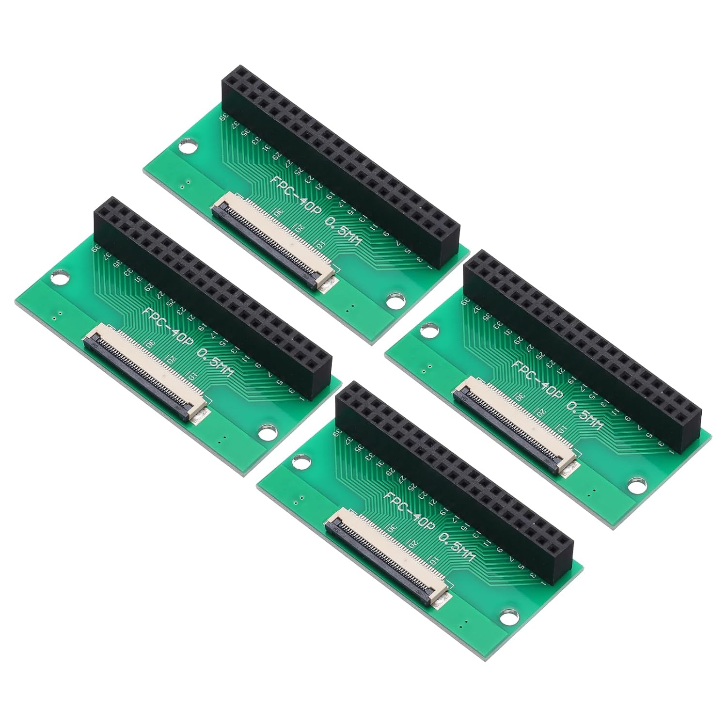 QUARKZMAN 4 шт. FFC FPC разъемы для плат, 40 контактов, гнездо 0,5 мм, двойной гнездовой адаптер 2,54 мм, плата-конвертер для печа