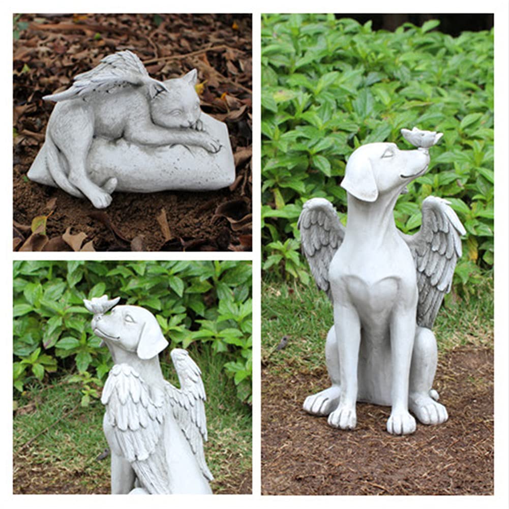 Buy SYCOOVEN Dog Angel Pet Memorial Grave Marker Tribute Statue, Pet
