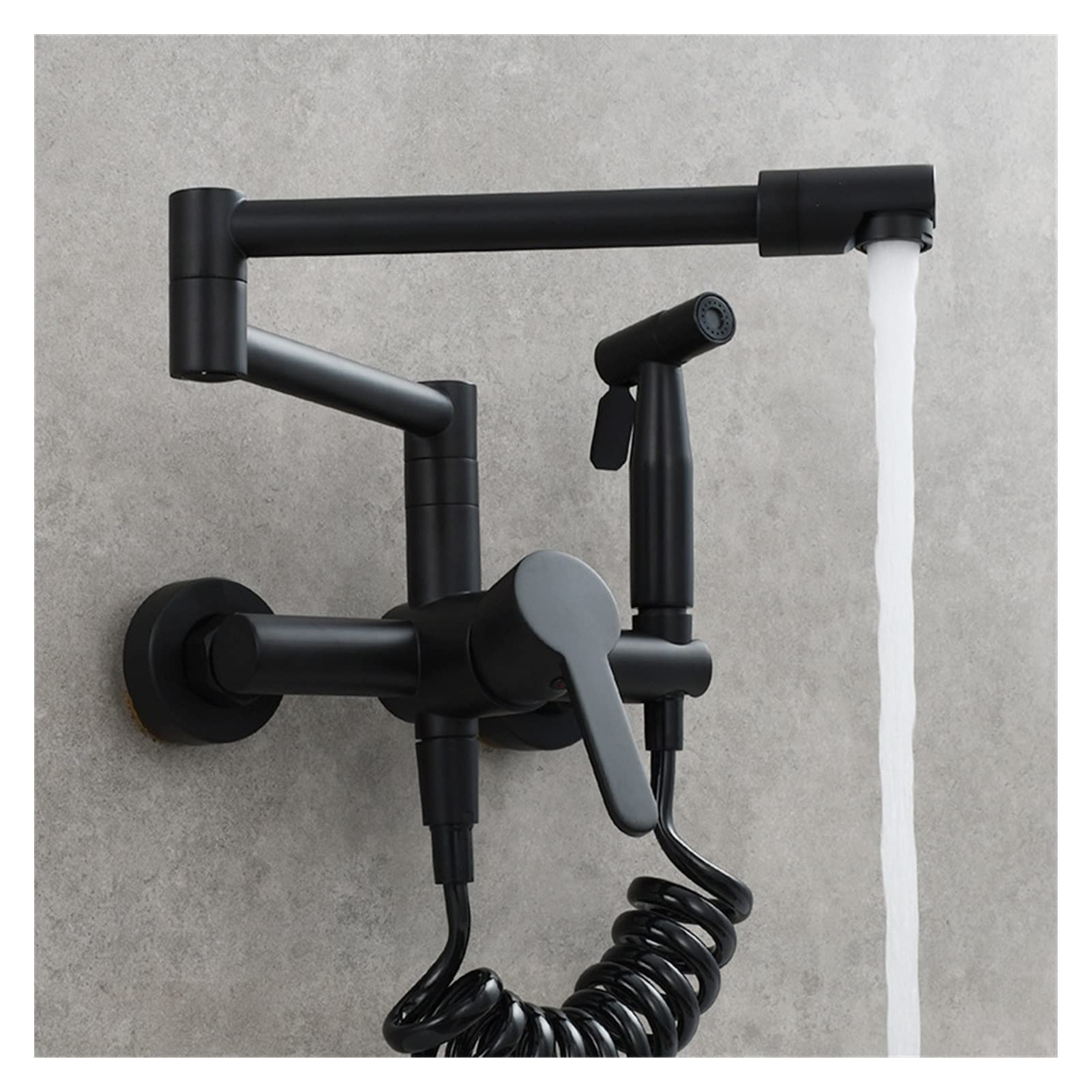 Grifo de baño Copos ocultados de cobre Cuenca caliente y fría Faucet Plegable y elongado Grifo de estiramiento Universal Gorbal Balcón Grifo(C)