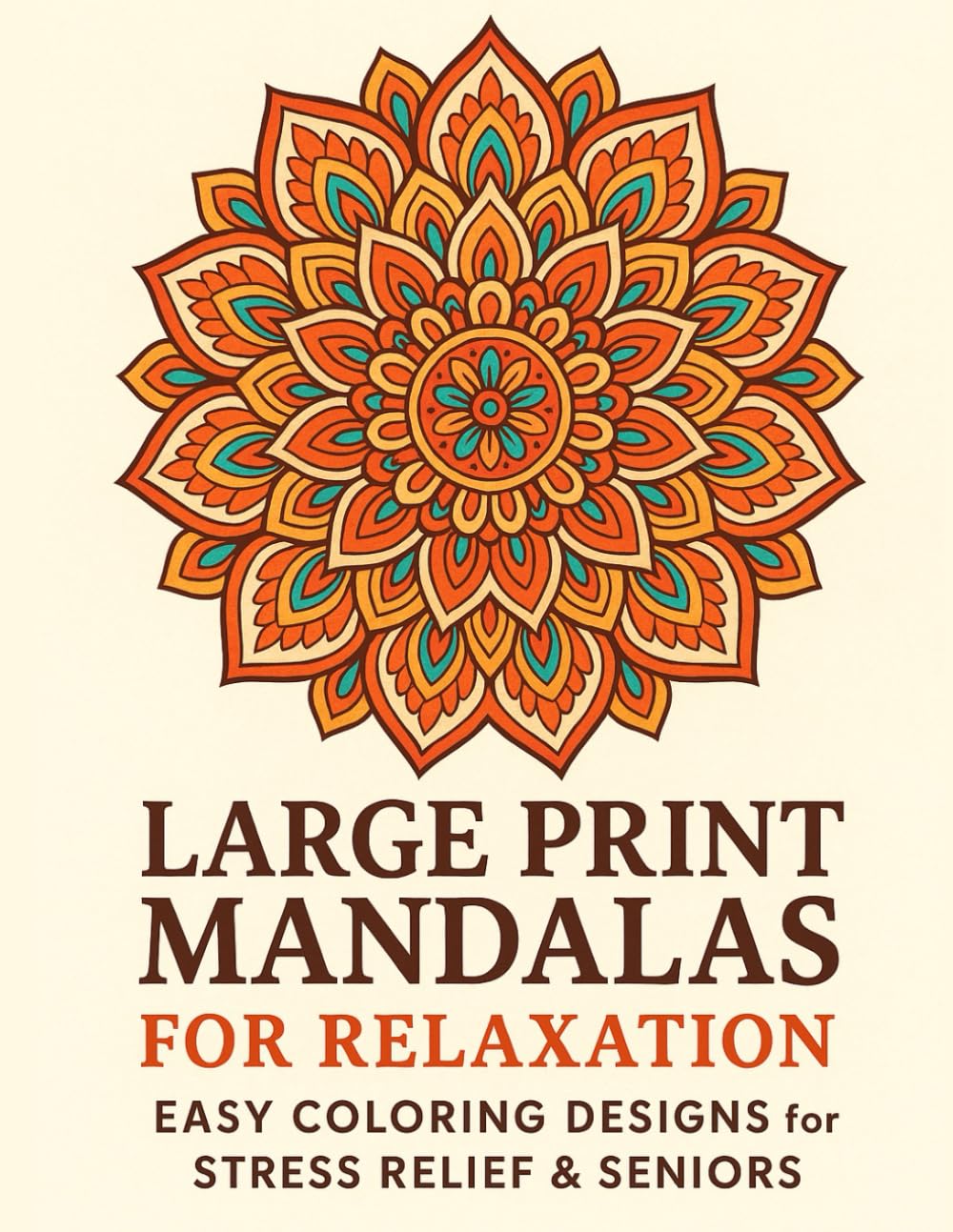 Large Print Mandalas for Relaxation: Easy Coloring Designs for Stress Relief & Seniors, Adults & Beginners: Simple, Soothing Mandala Designs to Calm ... Stress Relief & Mindfulness Coloring Series)