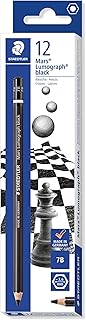 STAEDTLER 100B-7B Mars Lumograph black Künstlerbleistift (Härtegrad 7B, Sechskantform, hochwertige Premium-Bleistifte mit spezieller Minenrezeptur, 12 ST in der Faltschachtel)