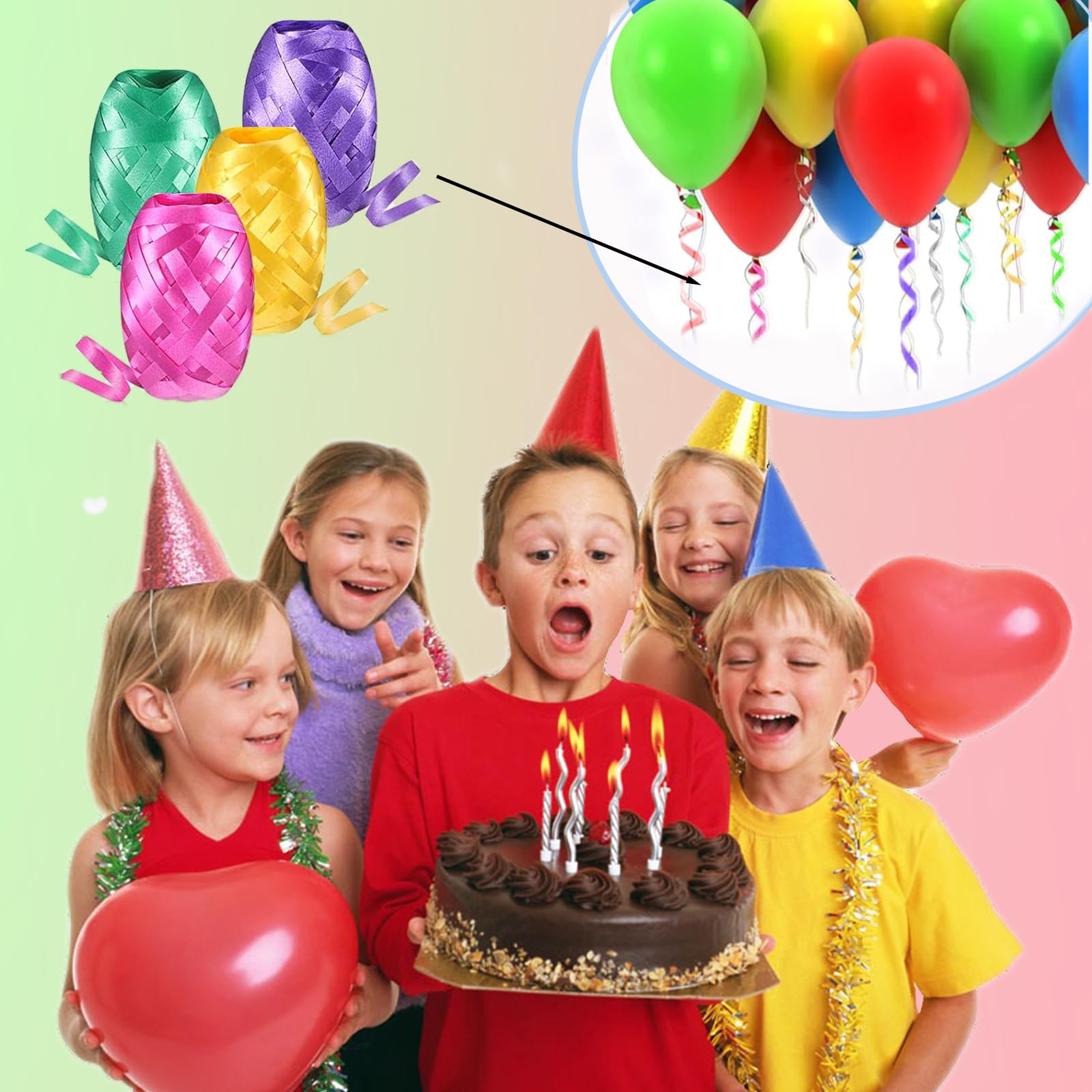 12 Rollen Geschenkband 5mm X 10m – Bunte Lockenband-Set Für Geschenke, Ballons & Deko, 12 Farben
