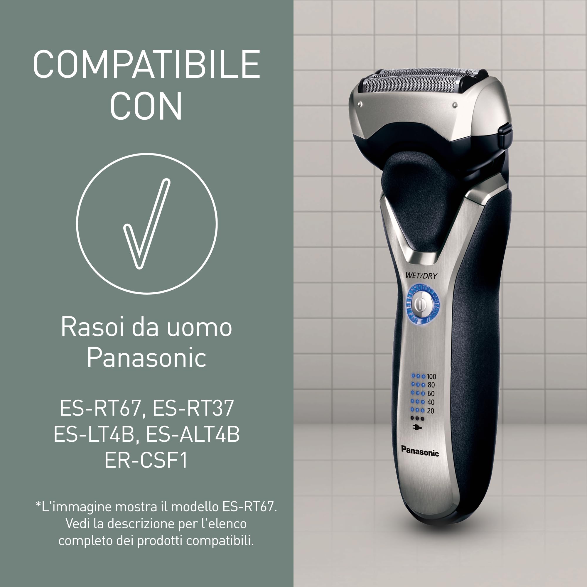 Panasonic WES9013Y1361 Lame di Ricambio per Rasoi Elettrici ES-LL41 ES-LL21 ES-GA21 ES-LT71, ES-LT31, ES-RT87, ES-RT67 e ES-RT47 Set Combinato Sistema a 3 Lame Acciaio Inox Giapponese all'Avanguardia