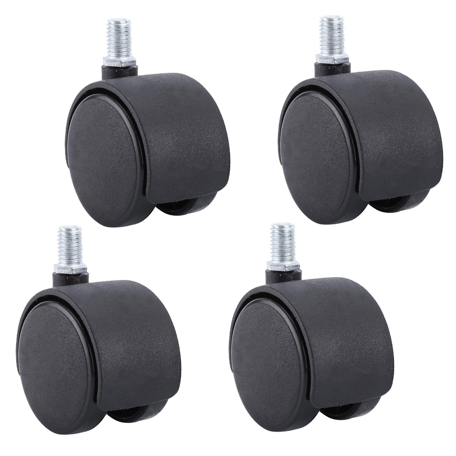 Roulettes pivotantes LUNEZY M8 double roue 41 mm charge 55 kg pour remplacement de meuble et chaise