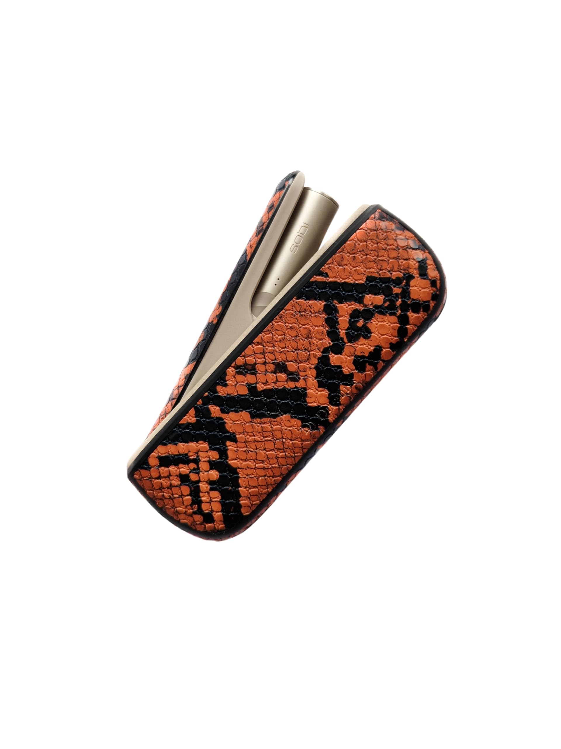 Funda para IQOS ILUMA de piel de serpiente naranja elegante Do.Dreamss 5
