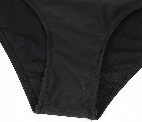 Miniatura 7 de OMKAGI Traje de baño de una pieza con cuello en V cruzado frontal para mujer, traje de baño de malla, monokini con control de abdomen