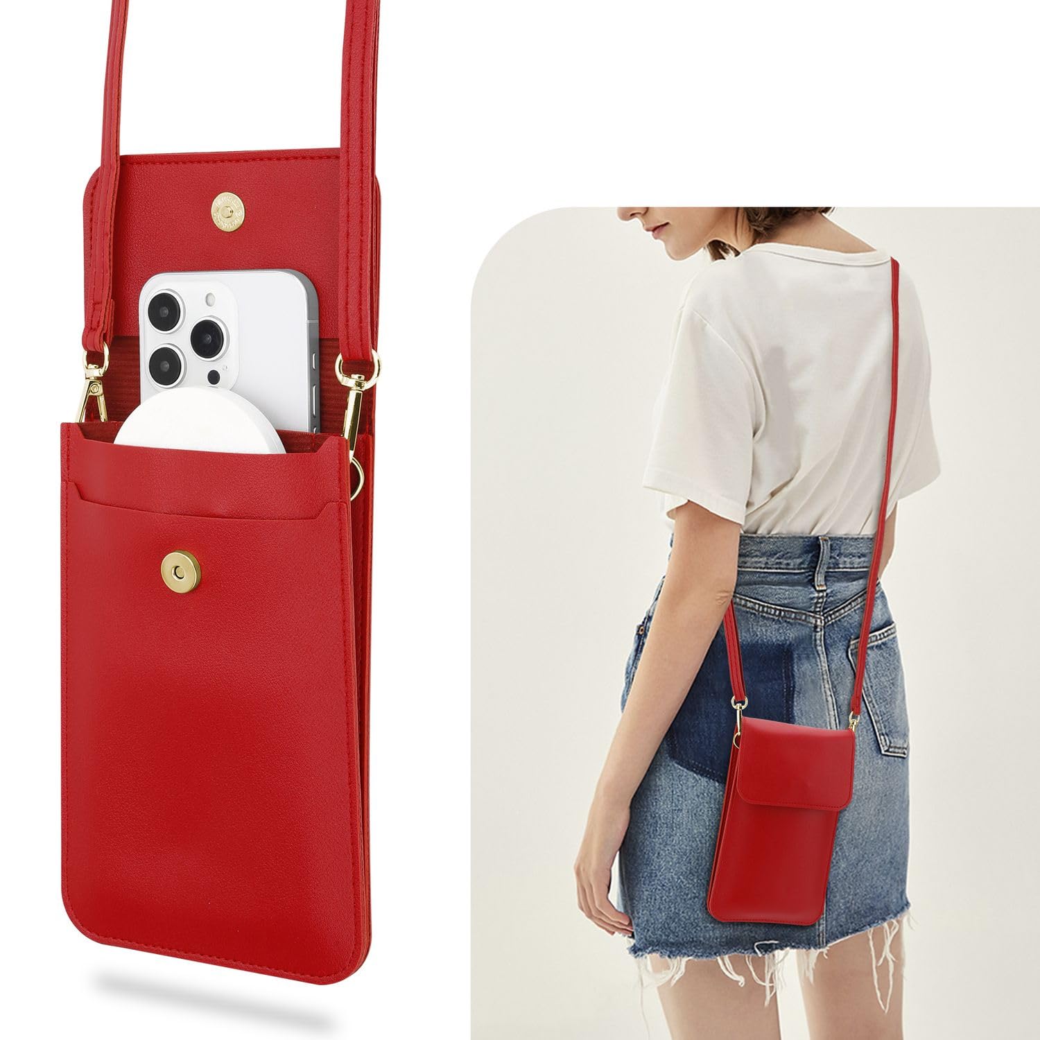 Cadorabo Handy Umhängetasche Für Motorola Moto G35 - Mit Sichtfenster & 2 Fächern