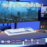 EPOMAKER Aula F99 Wireless Mechanikus Billentyűzet RGB Gamer Lila Bluetooth 3