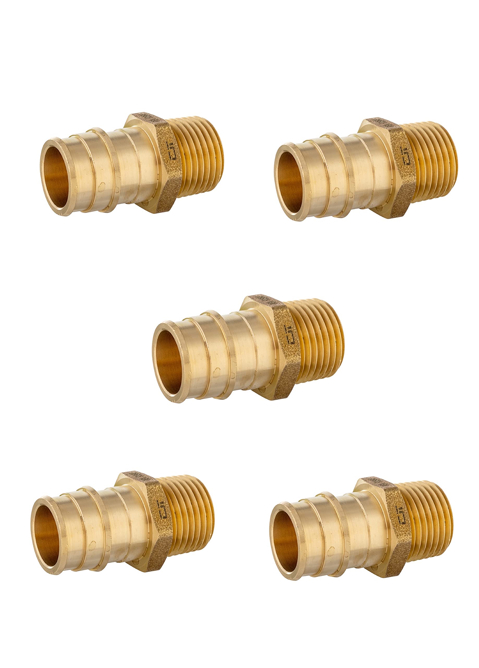 EFIELD Pex A - Adaptador de expansión Pex A de 3/4 pulgadas x 1/2 pulgadas macho NPT F1960, 5 piezas