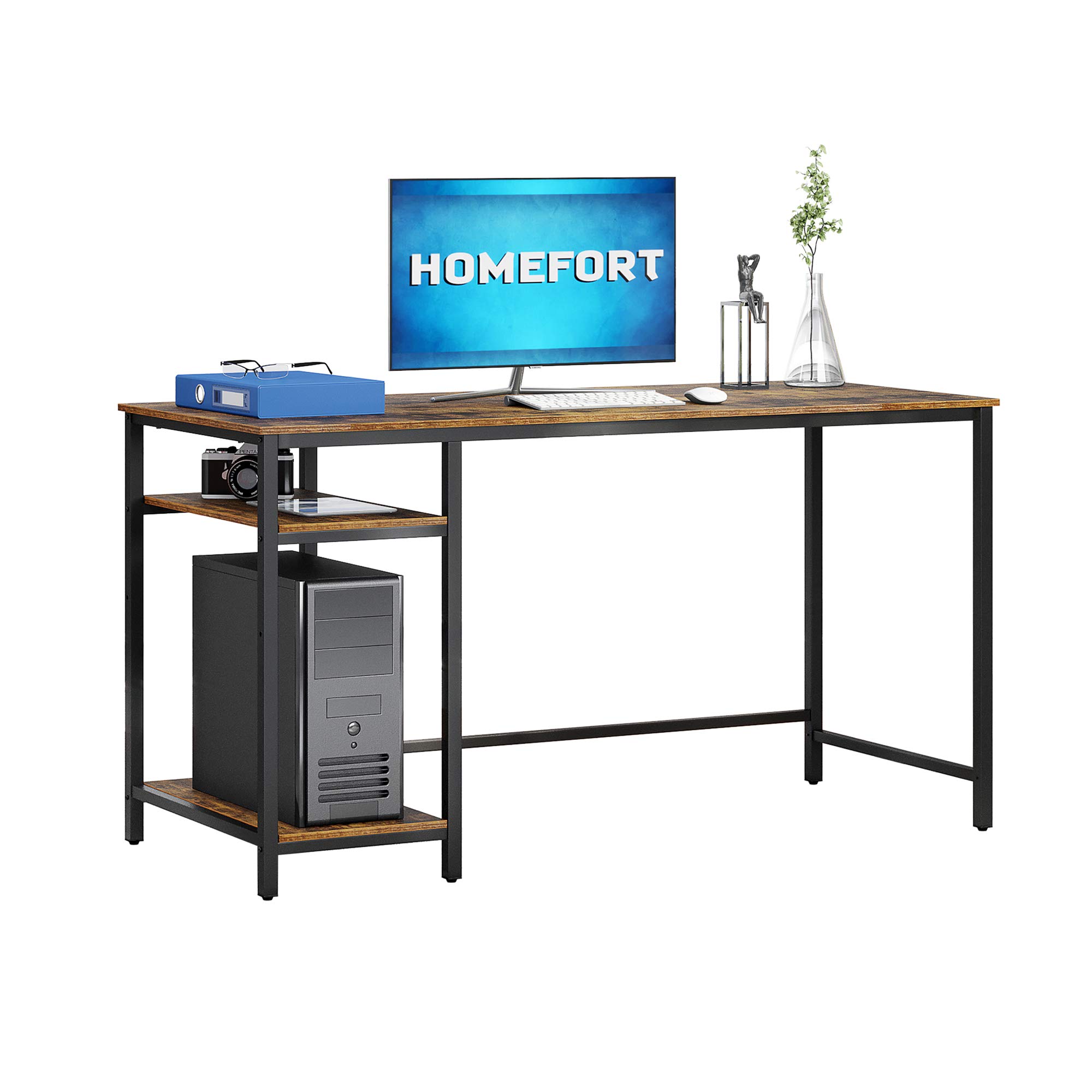 Buy HOMEFORT 55Inch Computer Desk, Rustic Home Office Desk, Writing