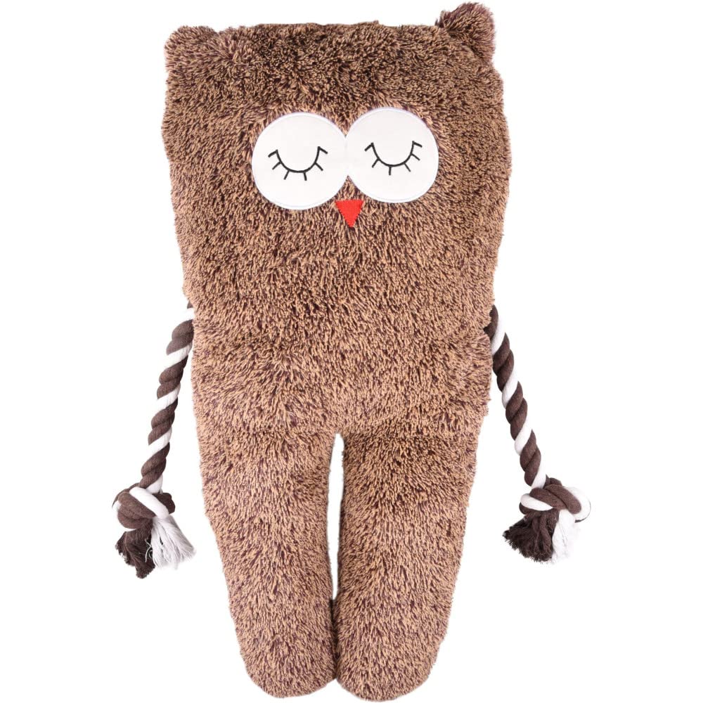 Flamingo - Brown Bonny Owl Plush. Length 65 cm Toy for Dog. - FL-520552