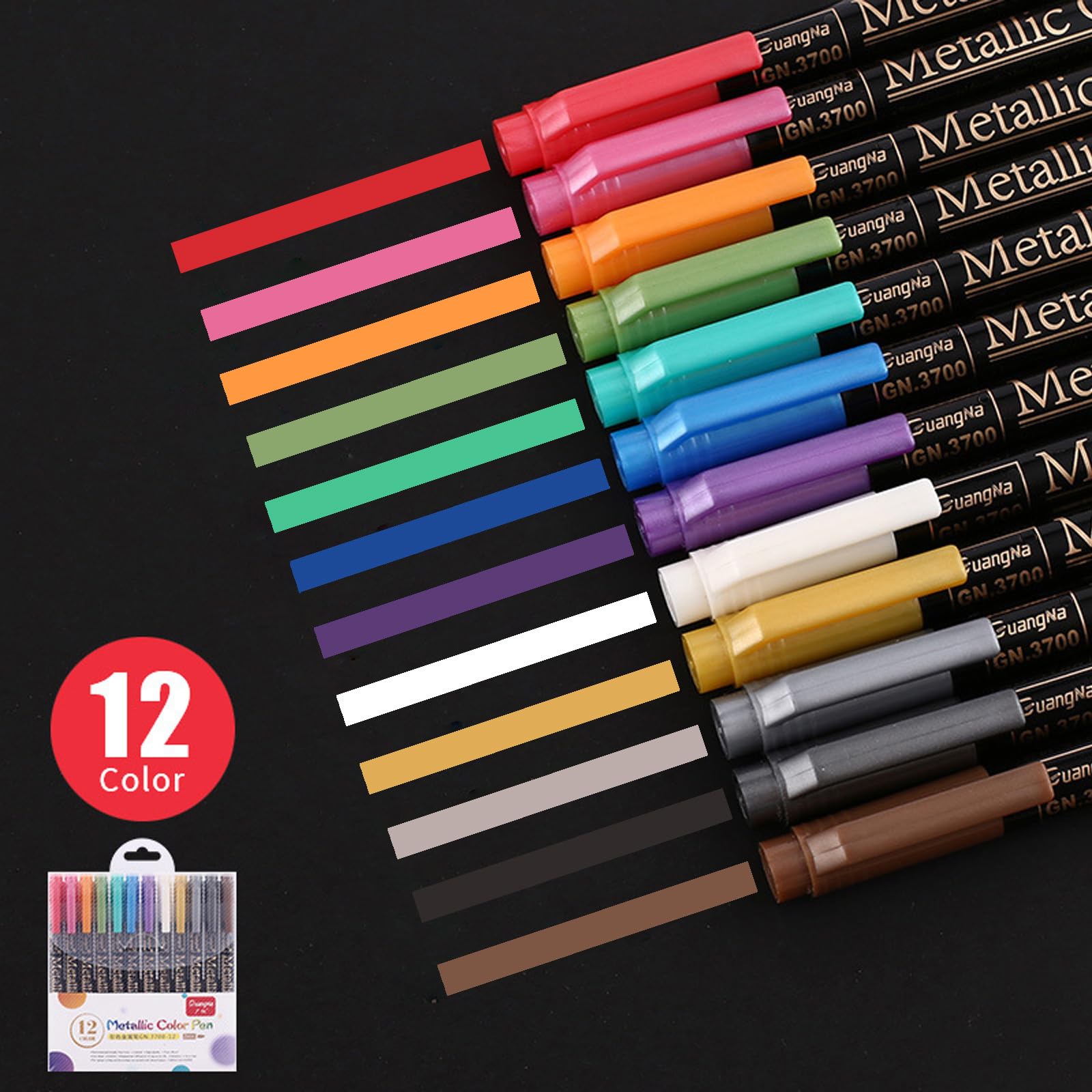 Wax Seal Pen Kit, ANBOSE 12PCS Metallic Marker Color Pen For Decorating Wax Seal Stamp, Premium Wax Seal Pen Set For Wedding Wax Envelope Seal, Fit All Wax Seal Beads Or